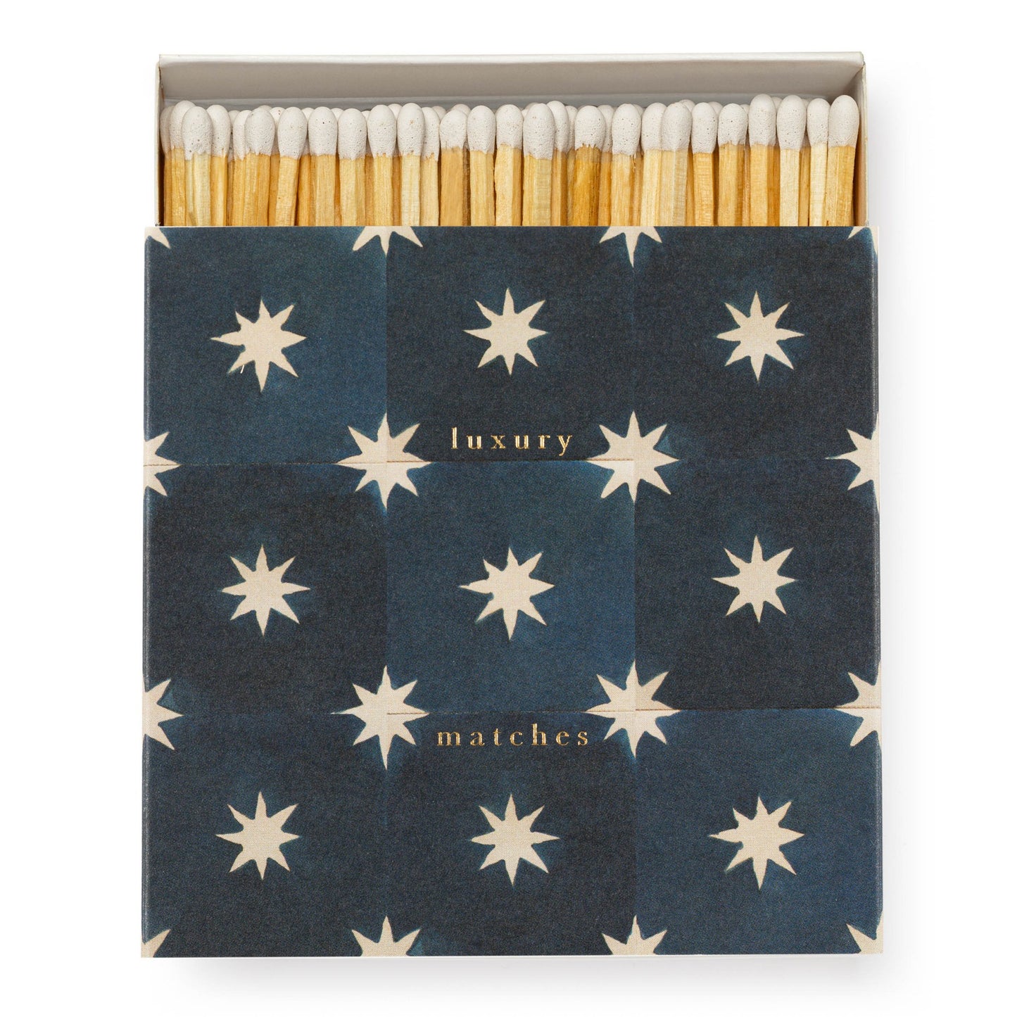 Boxed Matches - Navy Star Tile - Rosemary & Ridgway