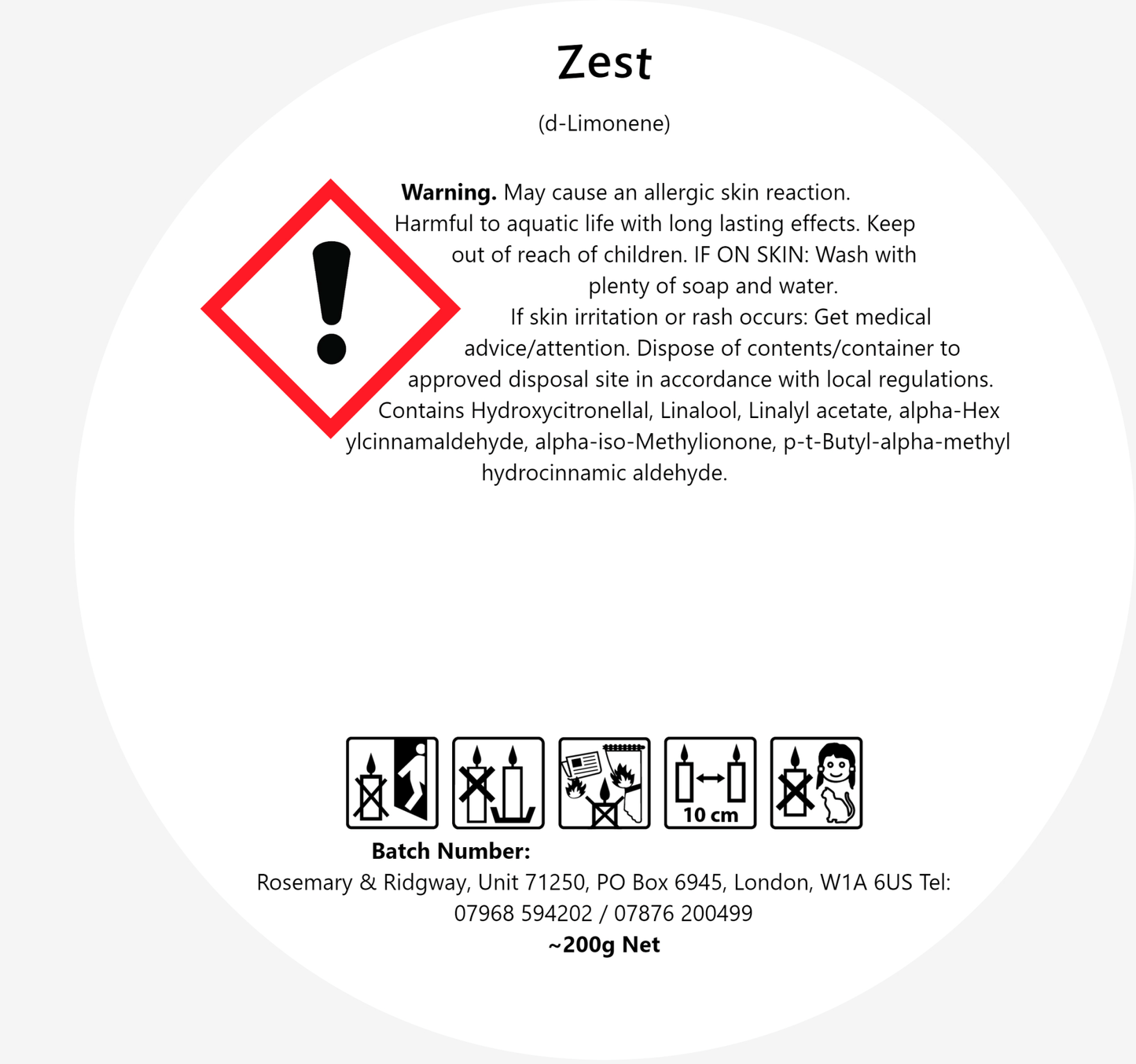 Zest - Rosemary & Ridgway